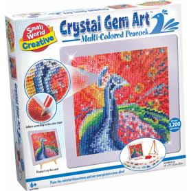 Crystal Gem Art Multi-Colored Peacock