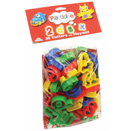 Plasticine Cutters - Alphabet & Numbers