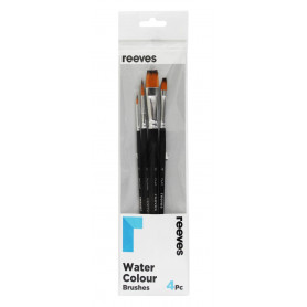 Reeves Water Colour Brushes Short Handle Set of 4