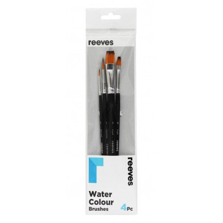 Reeves Water Colour Brushes Short Handle Set of 4