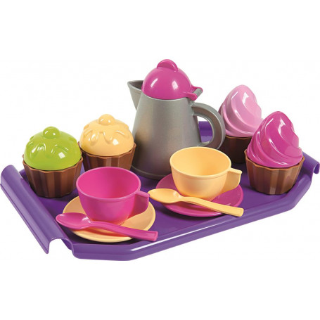 Cup Cake Coffee Set With Serving Tray