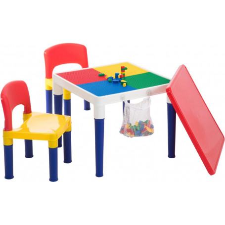 2 IN 1 BLOCK, 1 TABLE 2 CHAIRS