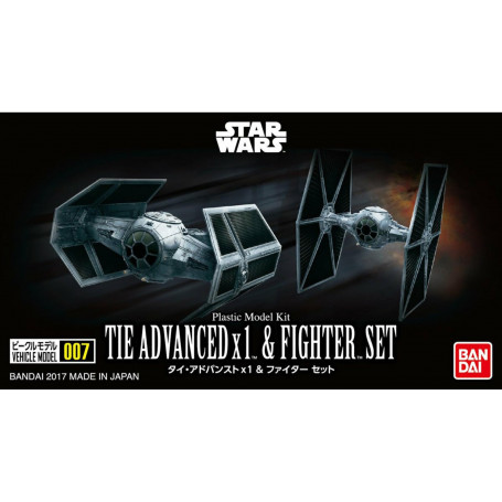 STAR WARS VEHICLE MODEL 007 TIE ADVANCED x 1 & FIGHTER SET