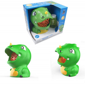 Battery Operated Colourful Bubble Dinosaur With 4 Oz Bubble