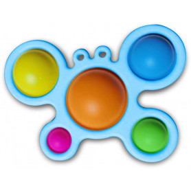5 Dot Sensory Fidget Toy CRAB Shape Blue (D48)