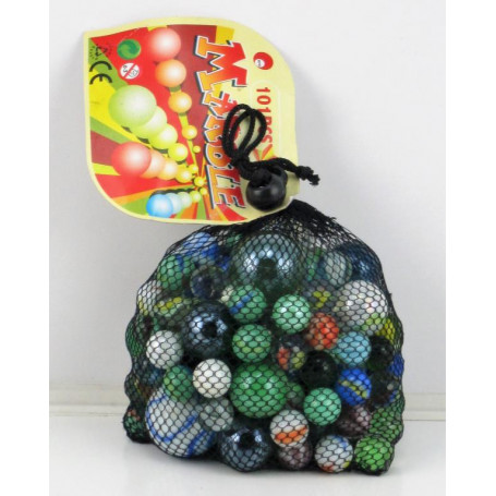 1kg Bag of Marbles - Asst Colour & Design marbles
