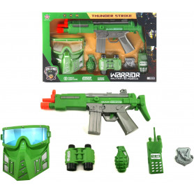 Battery Operated Warrior Military Force Gun And Mask Set