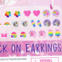 Pink Poppy 20 Pairs Unicorn Princess Stick On Earrings