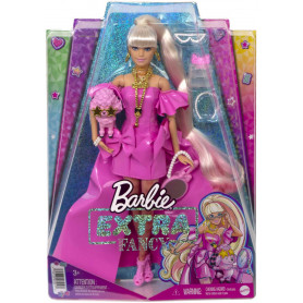 Barbie Extra Fancy Doll in Pink Gown with Pet