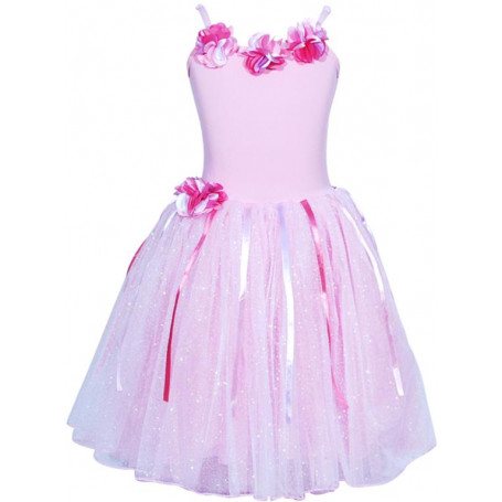 Pink Poppy Floral petal dress size 3/4-pale pink
