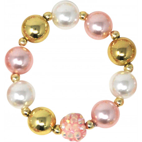 Pink Poppy You Are Golden Pearl Bracelet