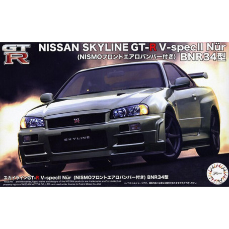 Fujimi 1/24 Skyline GT-R V-Specii Nur With Nismo Front Aero Bumper (Id-285) Plastic Model Kit [04666