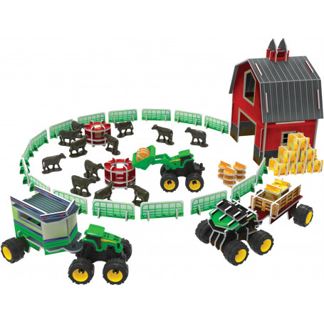 Jd Monster Treads Eco-Snaps Barn Play Set