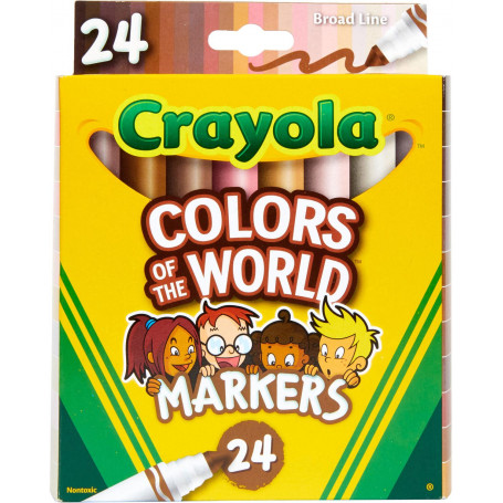 Crayola 24Ct Colors Of The World Washable Markers