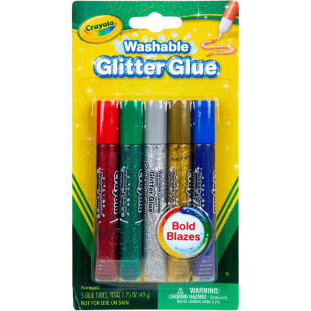 Crayola 5 Washable Glitter Glues