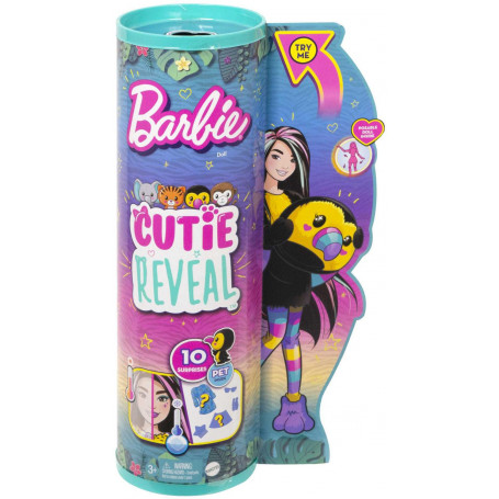 Barbie Cutie Reveal Jungle Series Doll - Toucan