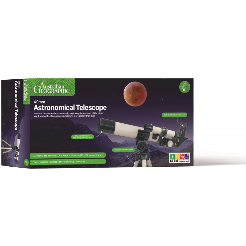 Ausgeo 40mm Astronomical Telescope Mr Toys Toyworld