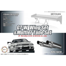 Fujimi Gt-W Wing Set And Muffler Tune Set (Gt-8) Plastic Model Kit [11663]