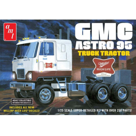 AMT 1/25 GMC Astro 95 Semi Tractor (Miller Beer) Plastic Model Kit