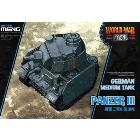 Meng German Medium Tank Panzer III (Cartoon Model) Plastic Model Kit