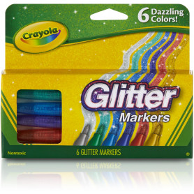 6 Glitter Markers