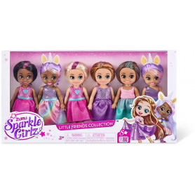 Sparkle Girlz 4.7" Princess Dolls 6 Pack