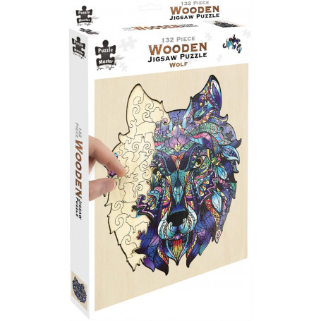 Wooden Jigsaw Wolf - 132 pce