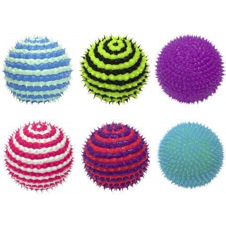 Kess Drop Dots Rainbow Swirl Toy Bouncy Ball, 85mm (1 count)