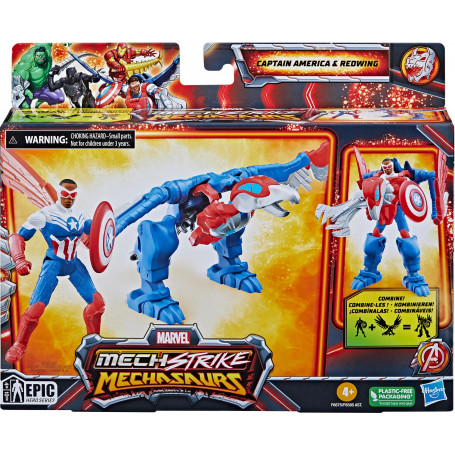 Marvel - Mech Strike 3.0 Captain America & Redwing