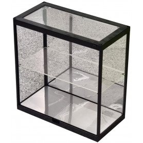 Black LED Display Case Mirrored Back With 1 Shelf (W) 28.8 X (D) 18.8 X (H) 42.18