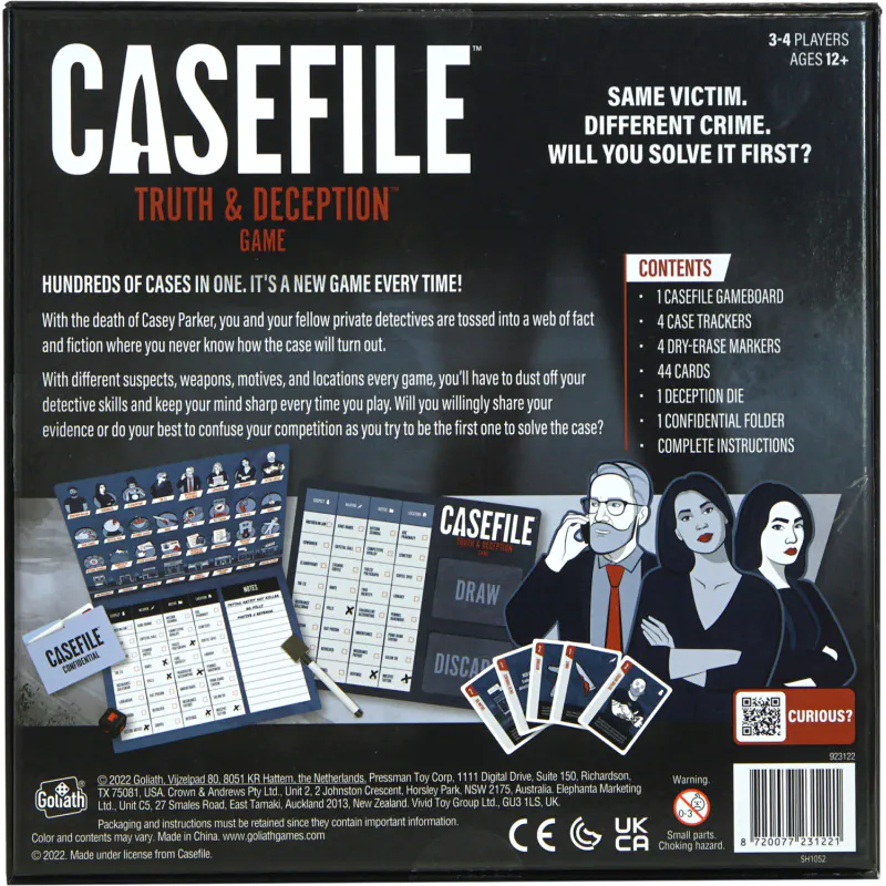 Casefile Truth & Deception Game Mr Toys Toyworld