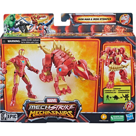Marvel - Mech Strike 3.0 4In Mech Suit Iron Man & Iron Stomper