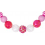 Pink Poppy Raspberry Delight Bead Necklace & Bracelet Set