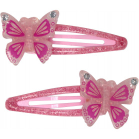 Pink Poppy - Pink Butterfly Hair Clip