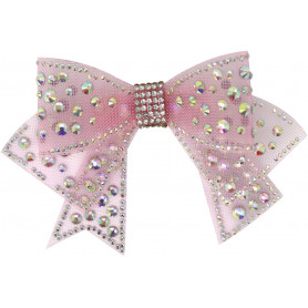 Pink Poppy - Pink Rhinestone Bow Hair Clip