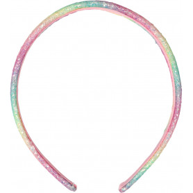 Pink Poppy - Rainbow Chunky Glitter Wide Headband