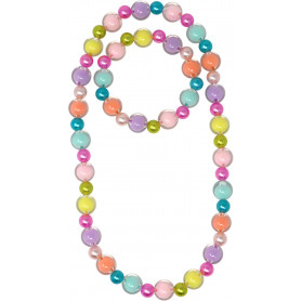 Pink Poppy - Rainbow Bubble Necklace & Bracelet Set