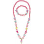 Pink Poppy - Ice Cream Charm Necklace With Bracelet Set