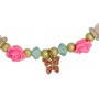 Pink Poppy - Butterfly Flower Necklace