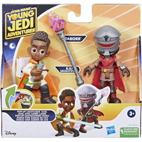 Star Wars Young Jedi Adventures Pop-Up Lightsaber Duel Kai Brightstar & Taborr