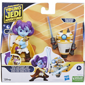 Star Wars Young Jedi Adventures Pop-Up Lightsaber Duel Lys Solay & Training Droid