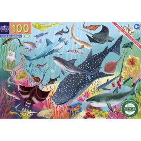 100 Pc Puzzle Love Of Sharks