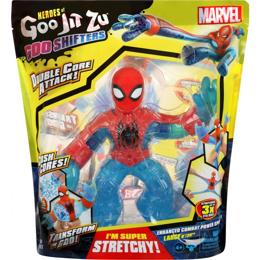 Heroes Of Goo Jit Zu Marvel Supagoo - Miles Morales, Action Figure 20 Cm, Morbida Ed Elastica, Si Allunga 3 Volte