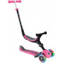 Globber Go Up Fold Plus Convertible Scooter With Light Up Wheels - Pink