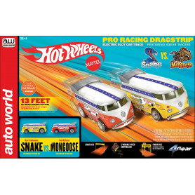 1:64 VW's Snake & Mongoose 13 Foot Pro Racing Dragstrip Slot Car Set
