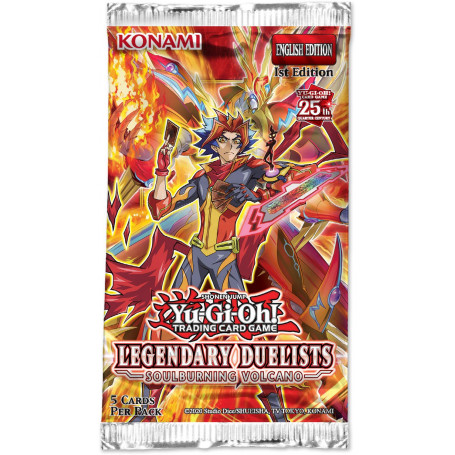 Yugioh Legendary Duelist- Soulburning Volcano - 5 X Card Booster