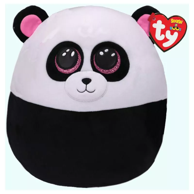 TY Teeny Squish A Boo Panda 'Bamboo' – 8 Cm Weiches Kissen, Niedliches Sammler-Spielzeug