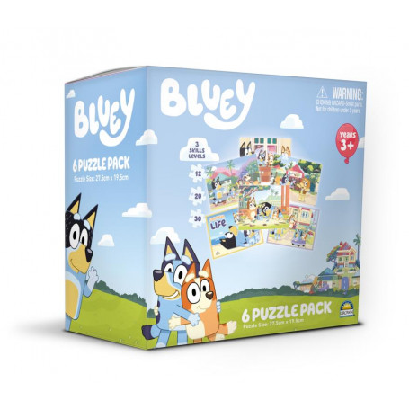 Bluey 6 Puzzle Pack