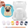 Paint Your Own - Pug Ceramic Pot - 8 Pcs