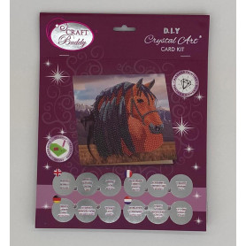 Crystal Art Horse, 18x18cm Card Diamond Painting Kit